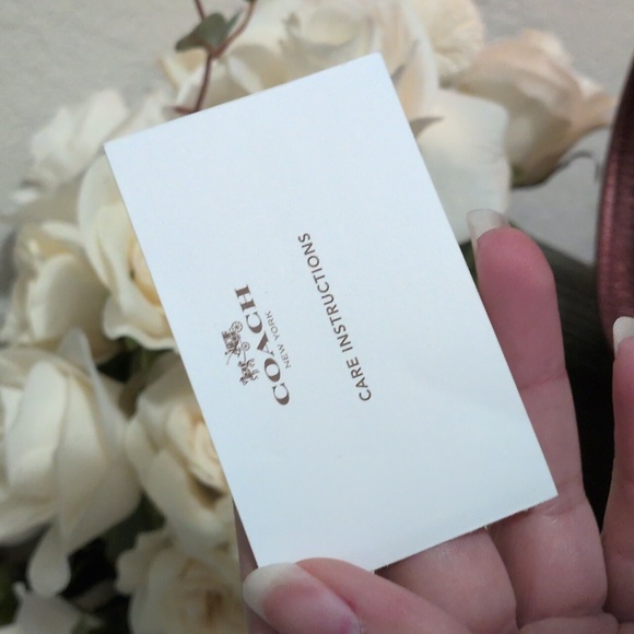 Coach Mickie Bucket Bag In Red Metallic Pebble Grain Leather Crossbody F35684 - Picture 15 of 15